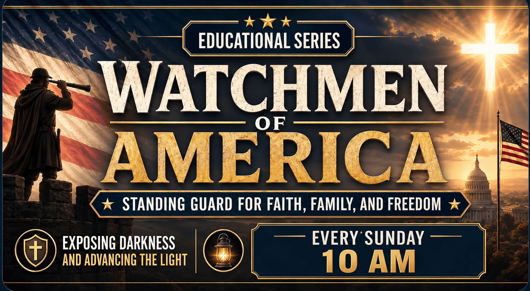 Watchmen of America educational series at Gethsemane Church in Pekin Illinois
